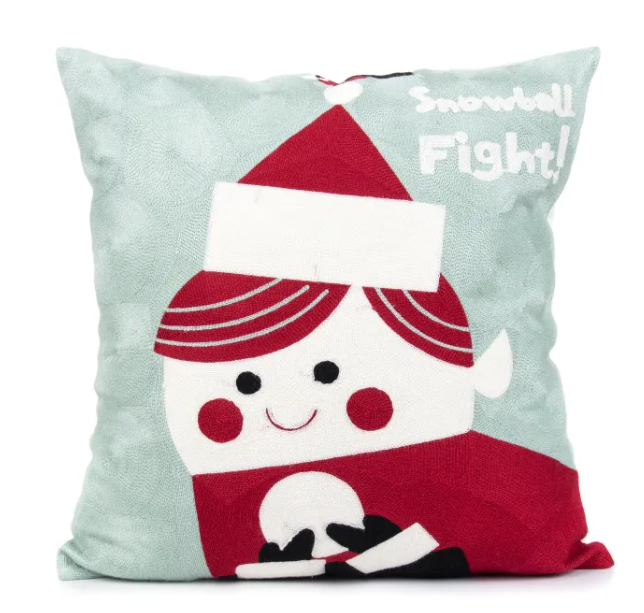 Embroidered Christmas Night Pillow Cover — product view 18