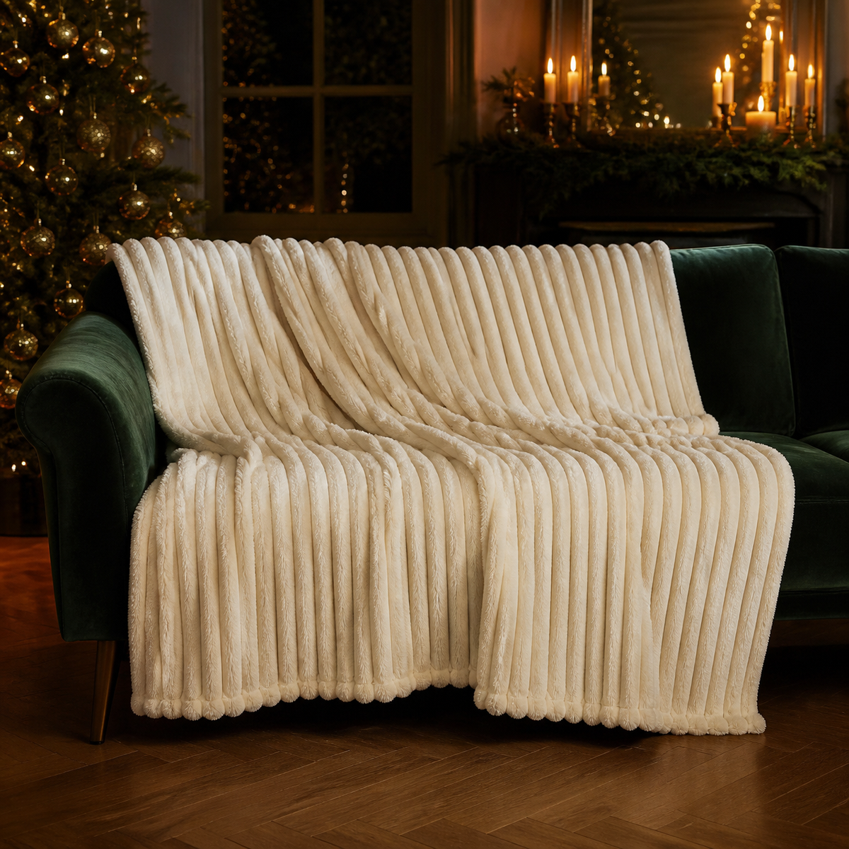 Ribbed Cozy Throw Blanket — product view 2