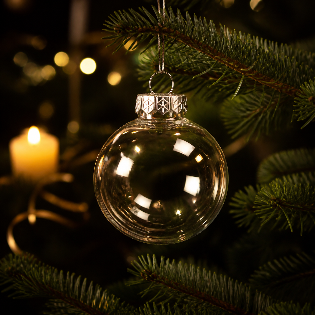 Fillable Clear Christmas Ornament — product view 2