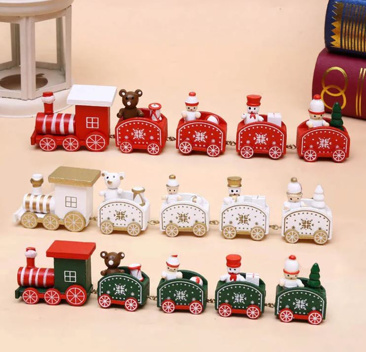 Wooden Christmas Train Ornament — product view 3