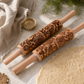 Engraved Christmas Rolling Pin