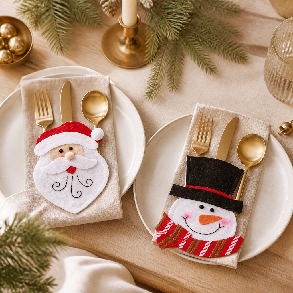 Christmas Character Cutlery Pockets