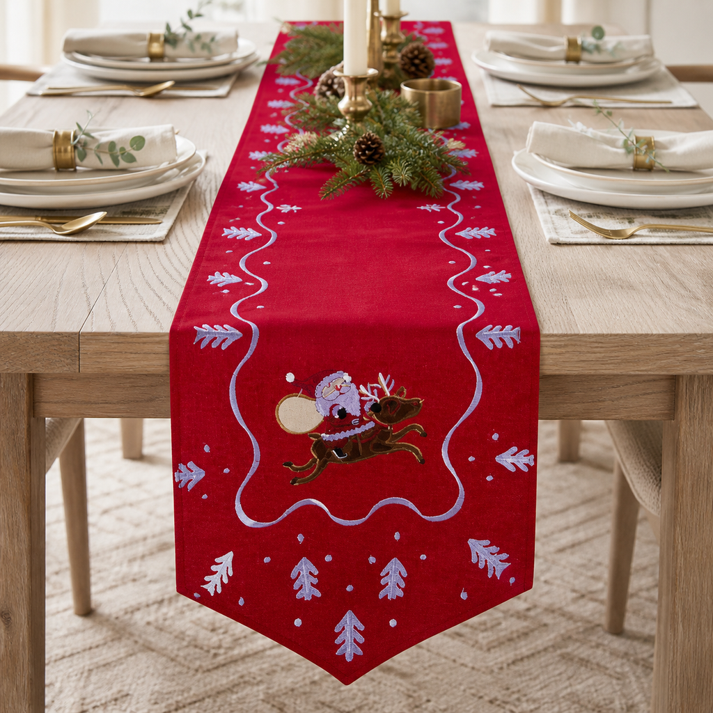 Embroidered Holiday Table Accent