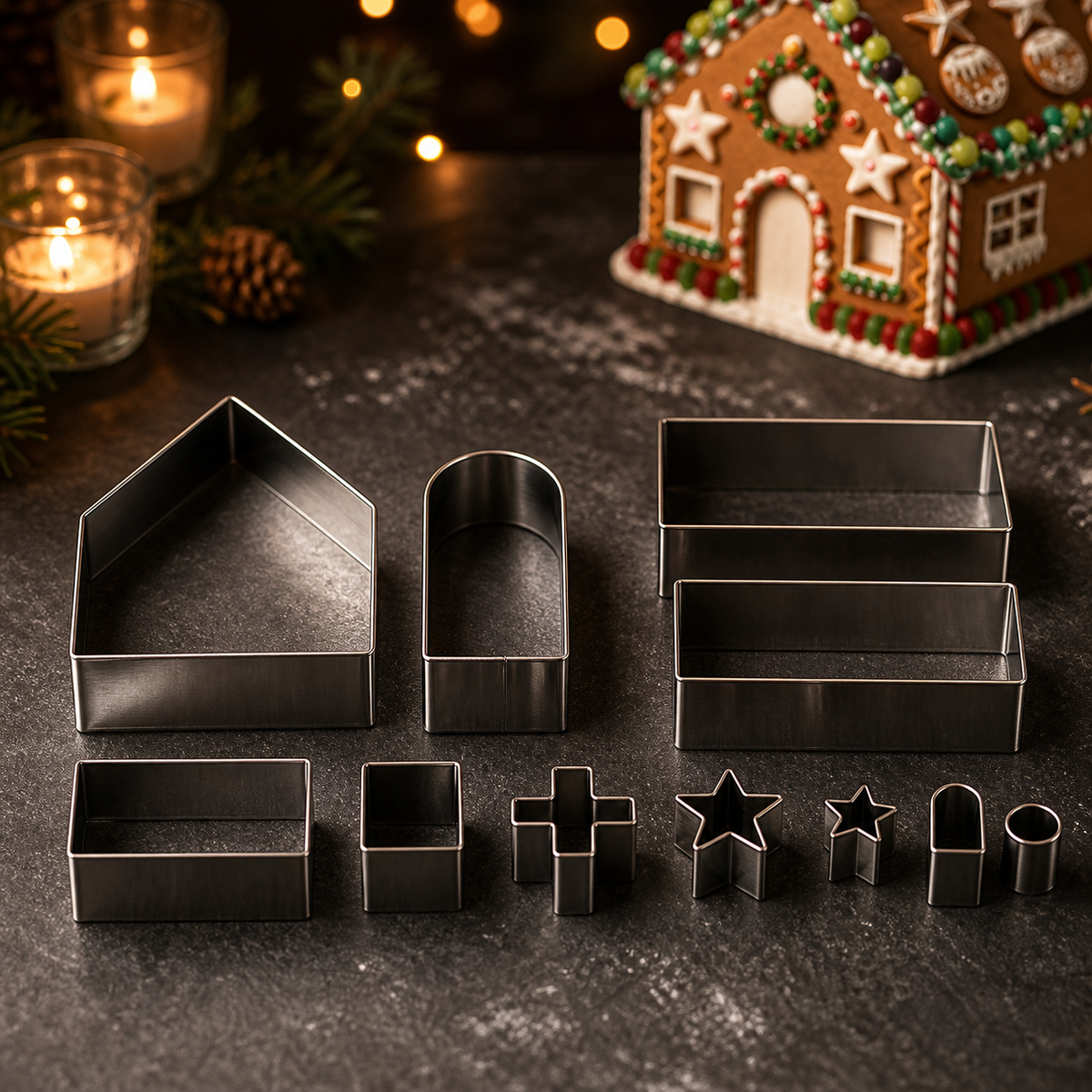 3D Gingerbread House Cutter Set — product view 2