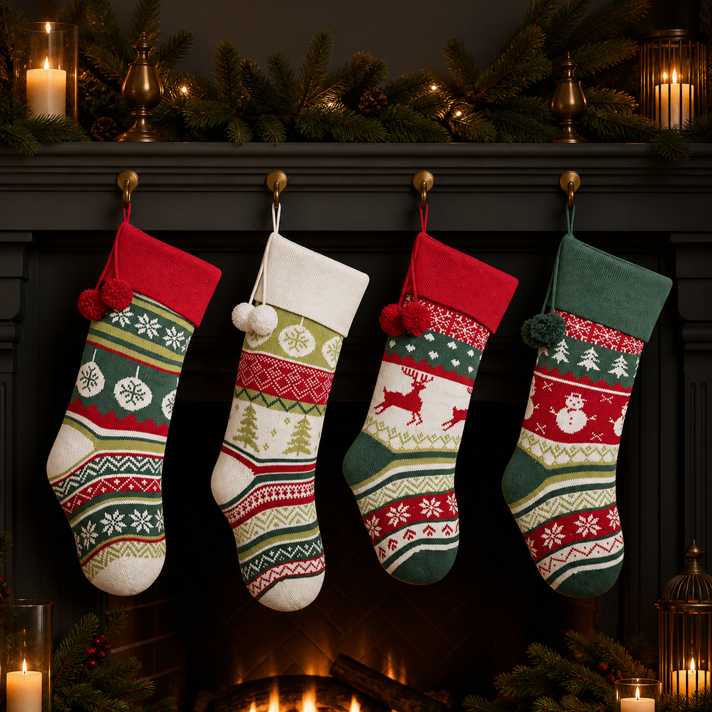 Traditional Knit Christmas Stocking — product view 2