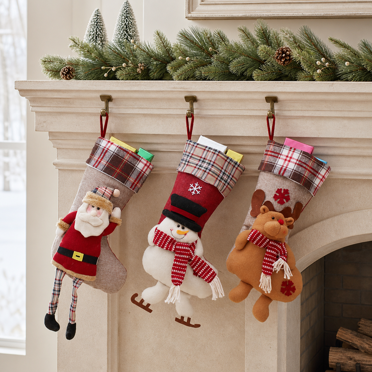 Plush Holiday Christmas Stocking