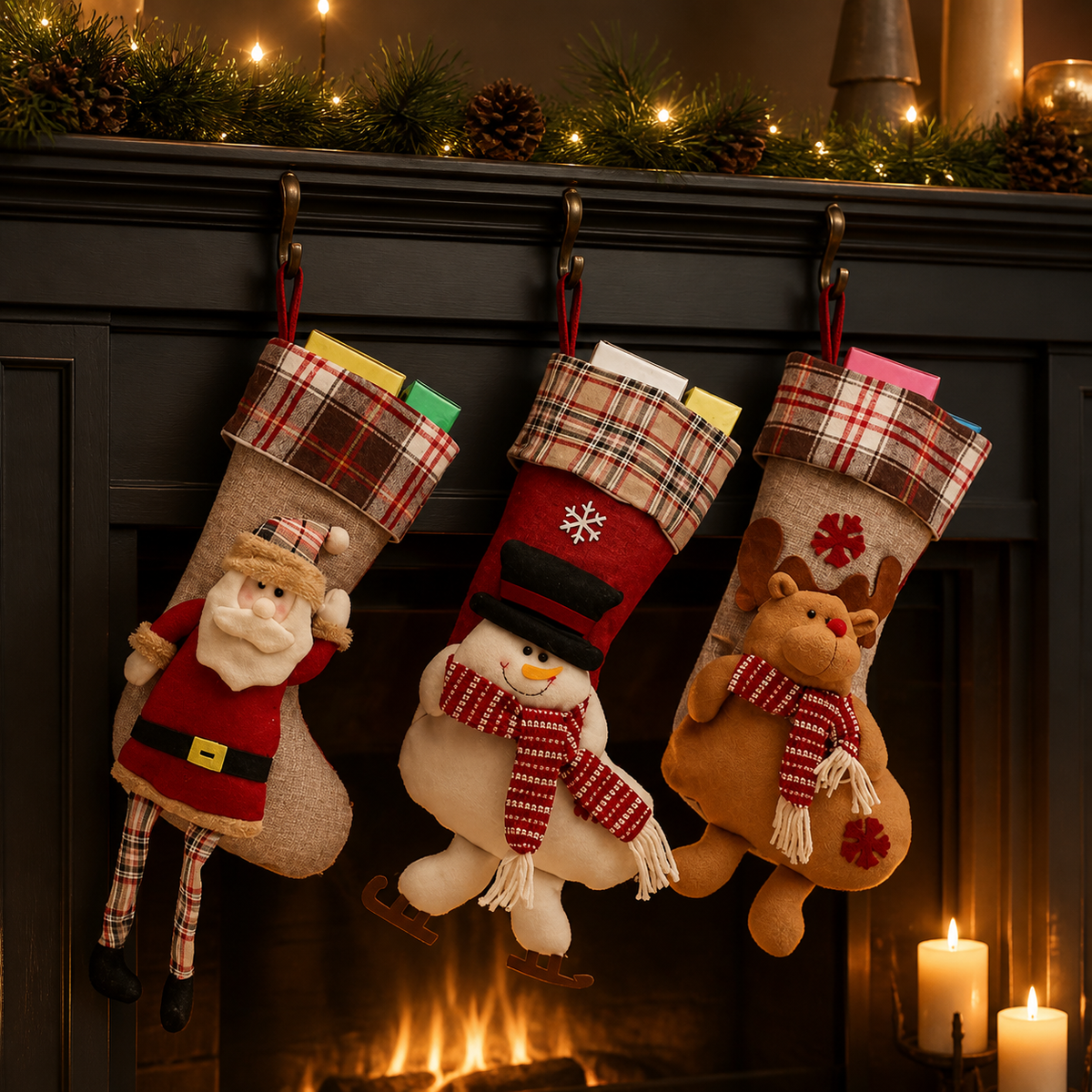 Plush Holiday Christmas Stocking — product view 2