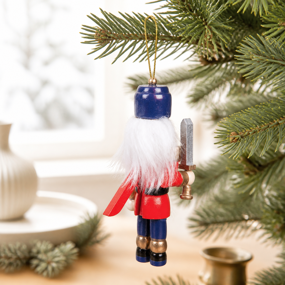 Wooden Nutcracker Ornament — Assorted Style