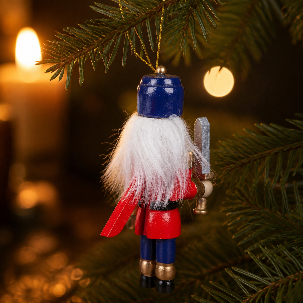 Wooden Nutcracker Ornament — Assorted Style — product view 2