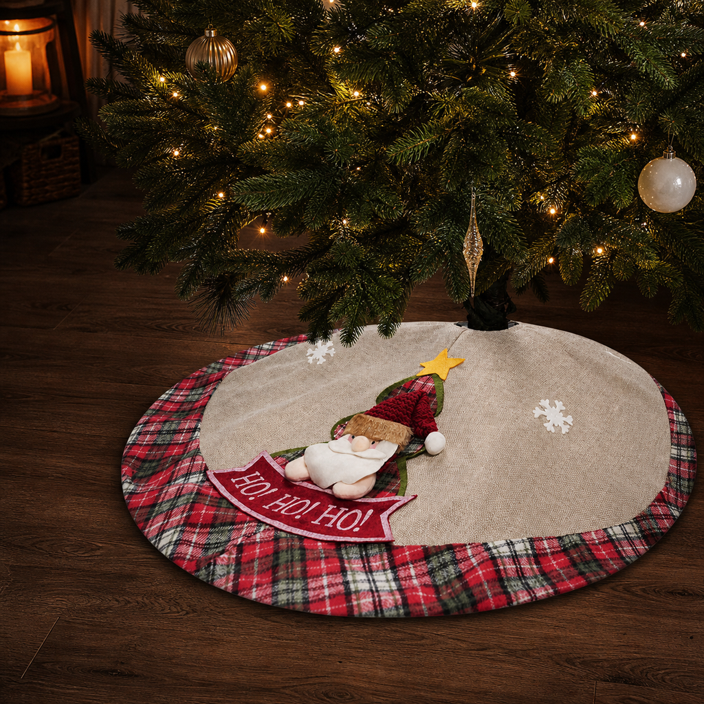Natural Burlap Christmas Tree Skirt — product view 2