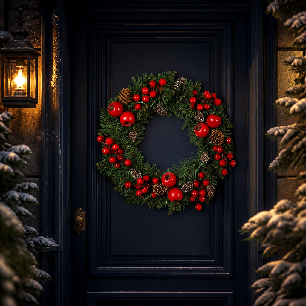 Pine & Pinecone Christmas Wreath — product view 2