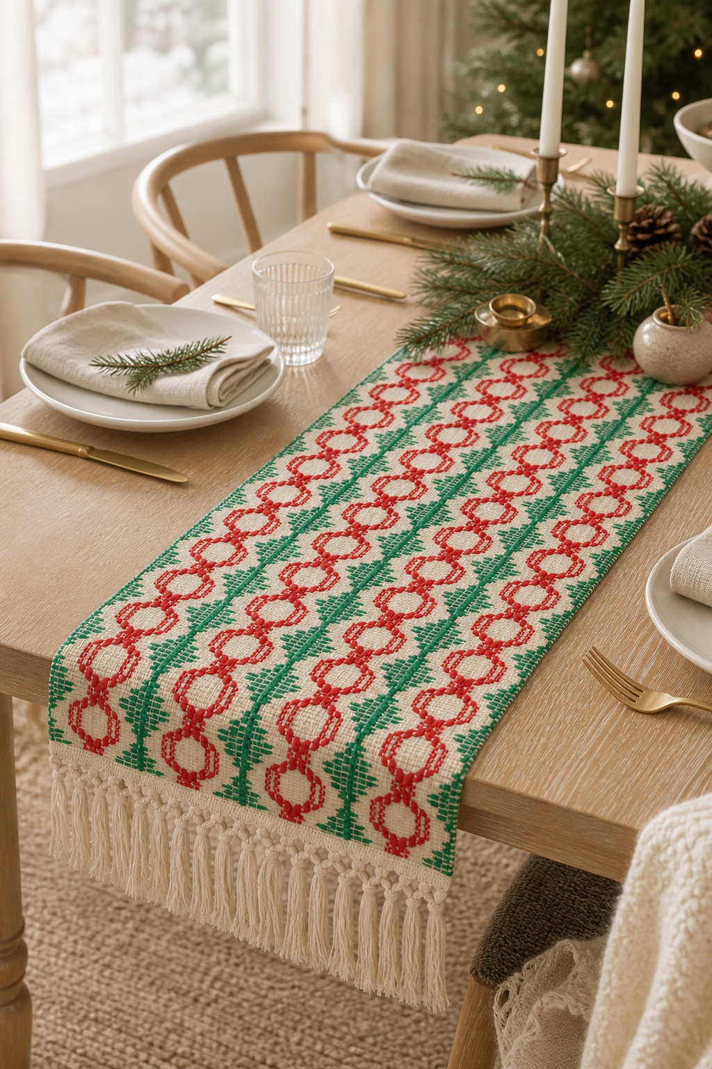 Woven Holiday Table Runner
