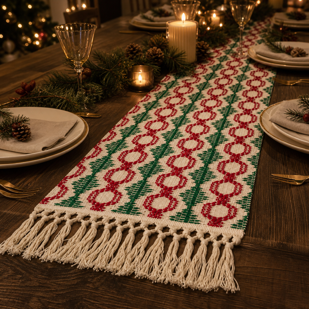 Woven Holiday Table Runner — product view 2