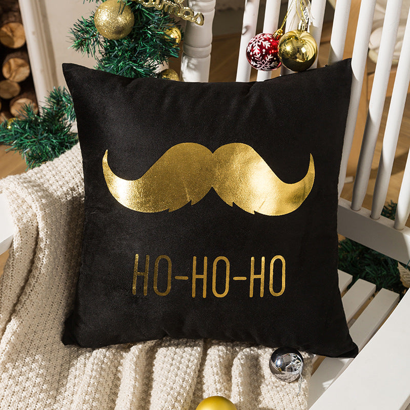 Nordic Gold-Letter Christmas Pillow Cover — product view 4