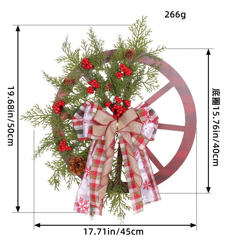 Rustic Wood & Pinecone Christmas Wreath — product view 5