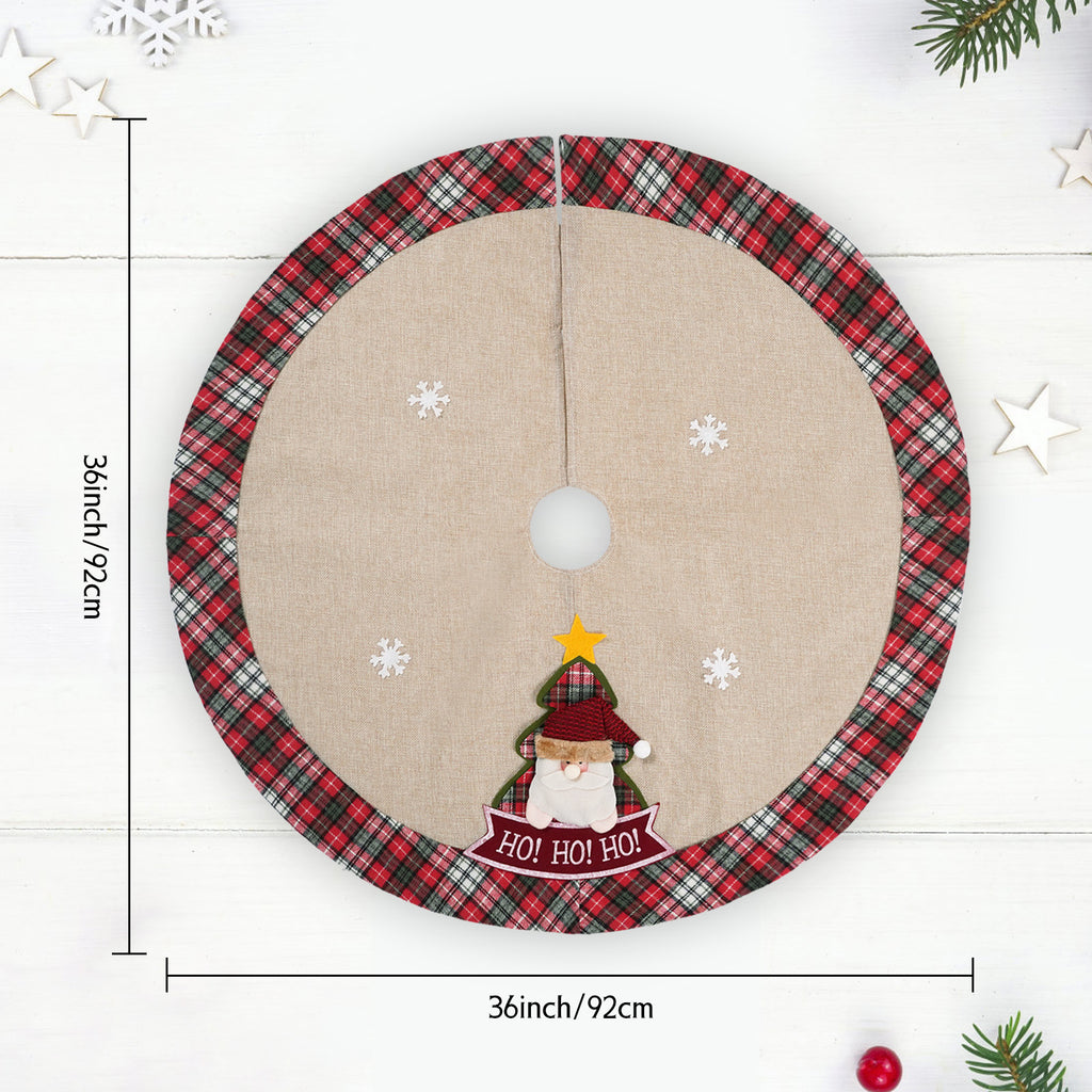 Natural Burlap Christmas Tree Skirt — product view 7
