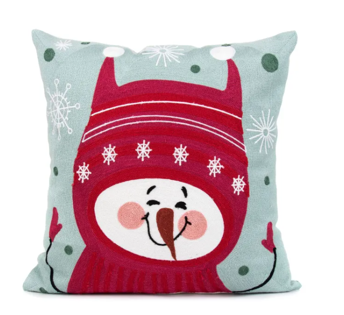 Embroidered Christmas Night Pillow Cover — product view 14
