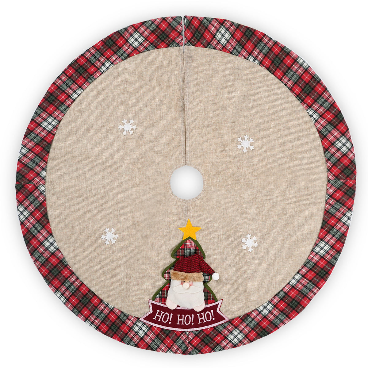 Natural Burlap Christmas Tree Skirt — product view 4