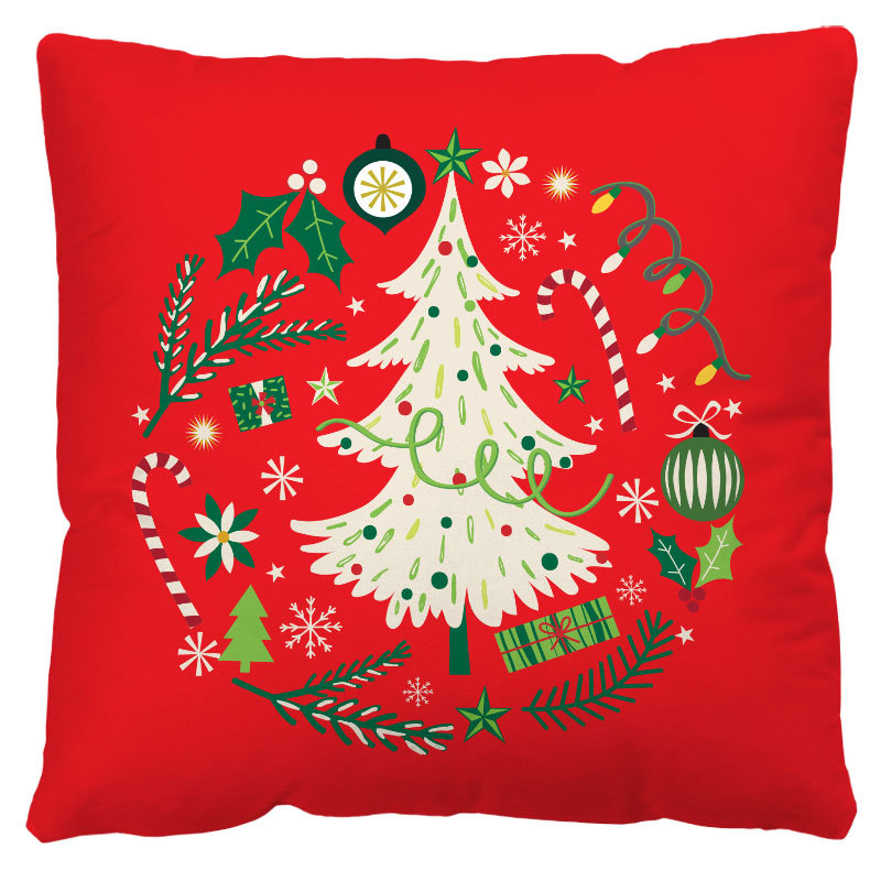 Festive Printed Christmas Pillow Cover — product view 13