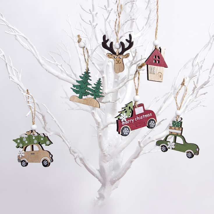 Wooden Reindeer Christmas Ornament — product view 6
