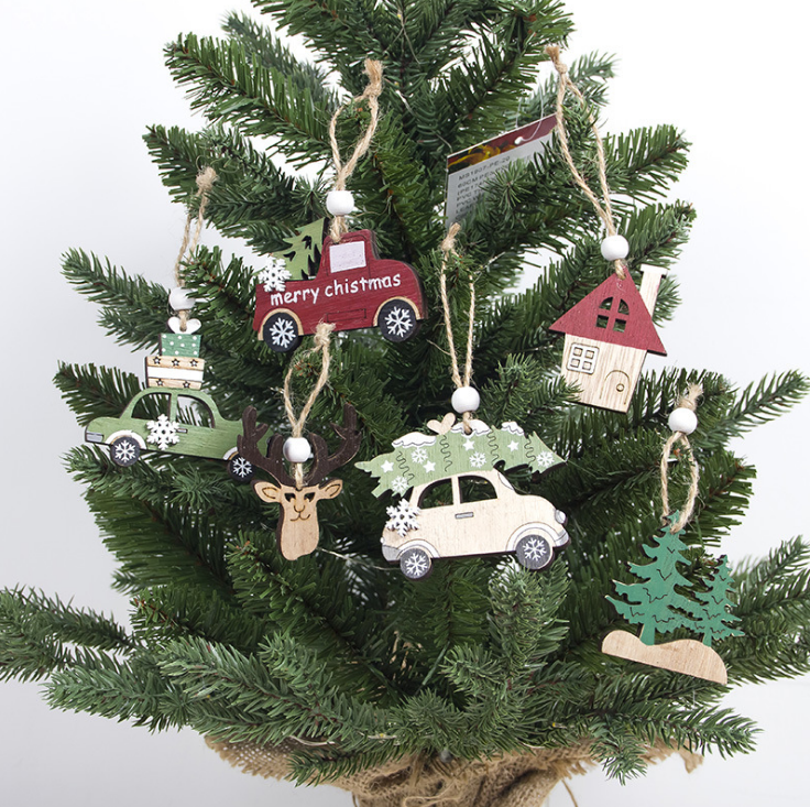 Wooden Reindeer Christmas Ornament — product view 3