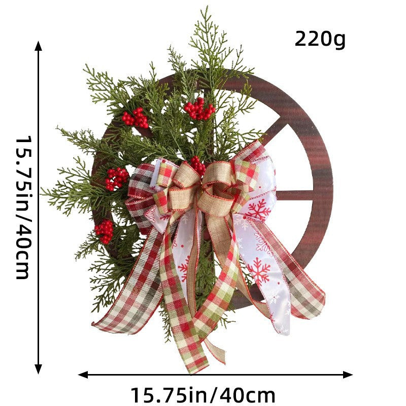 Rustic Wood & Pinecone Christmas Wreath — product view 4