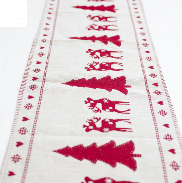 Embroidered Linen-Look Table Runner — product view 9