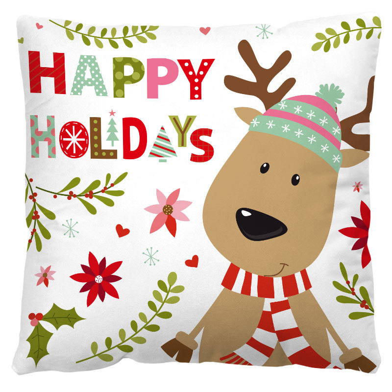 Festive Printed Christmas Pillow Cover — product view 11