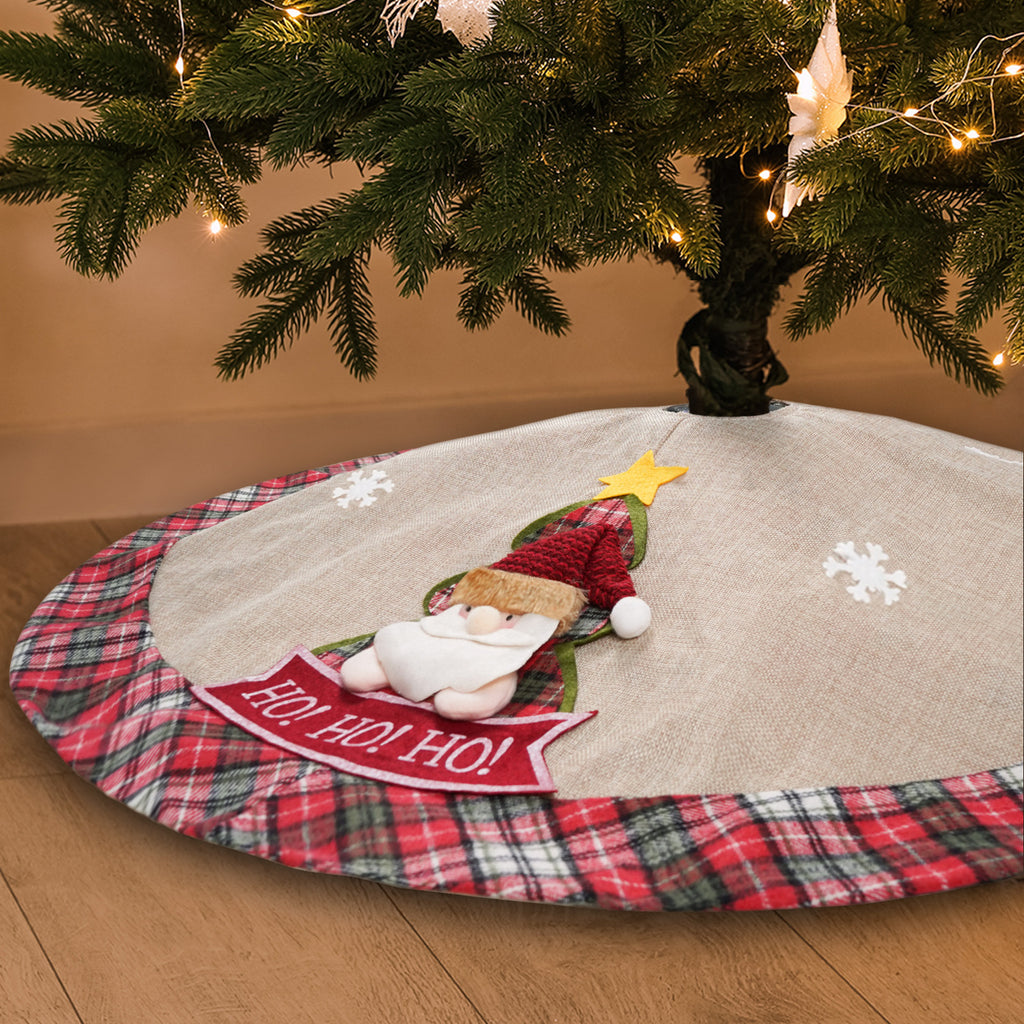 Natural Burlap Christmas Tree Skirt — product view 3