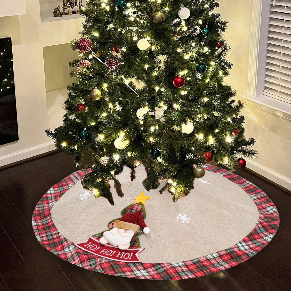 Natural Burlap Christmas Tree Skirt — product view 6