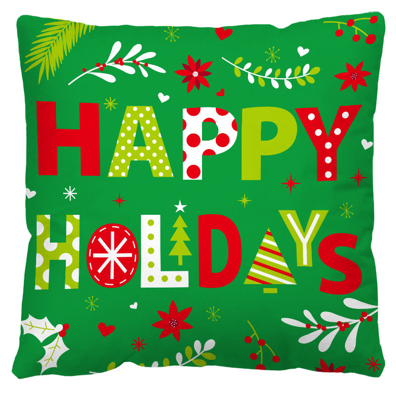 Festive Printed Christmas Pillow Cover — product view 17