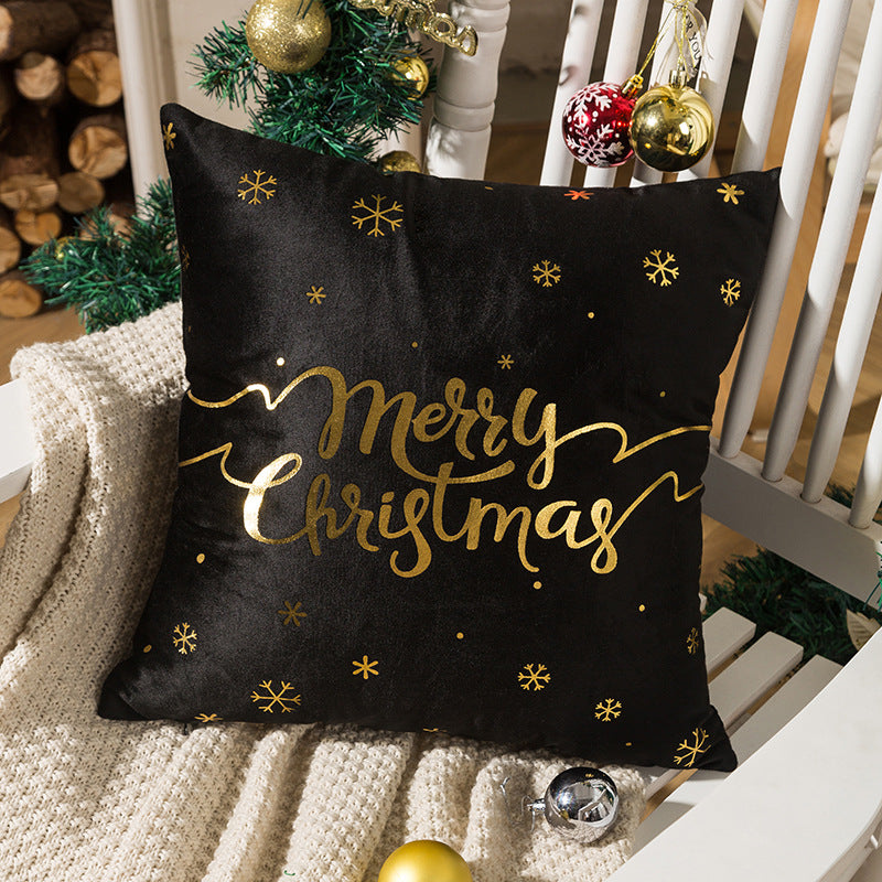 Nordic Gold-Letter Christmas Pillow Cover — product view 5