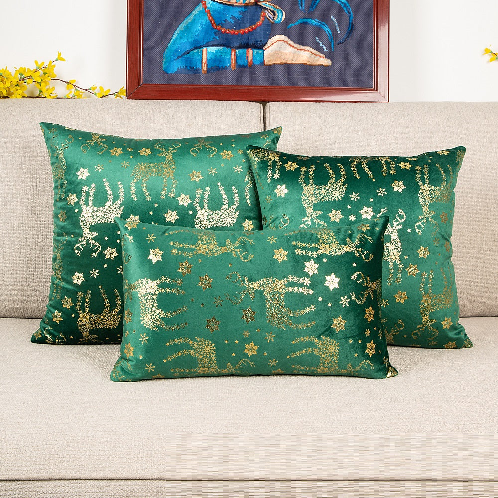 Gilded Velvet Christmas Pillow Cover — product view 7