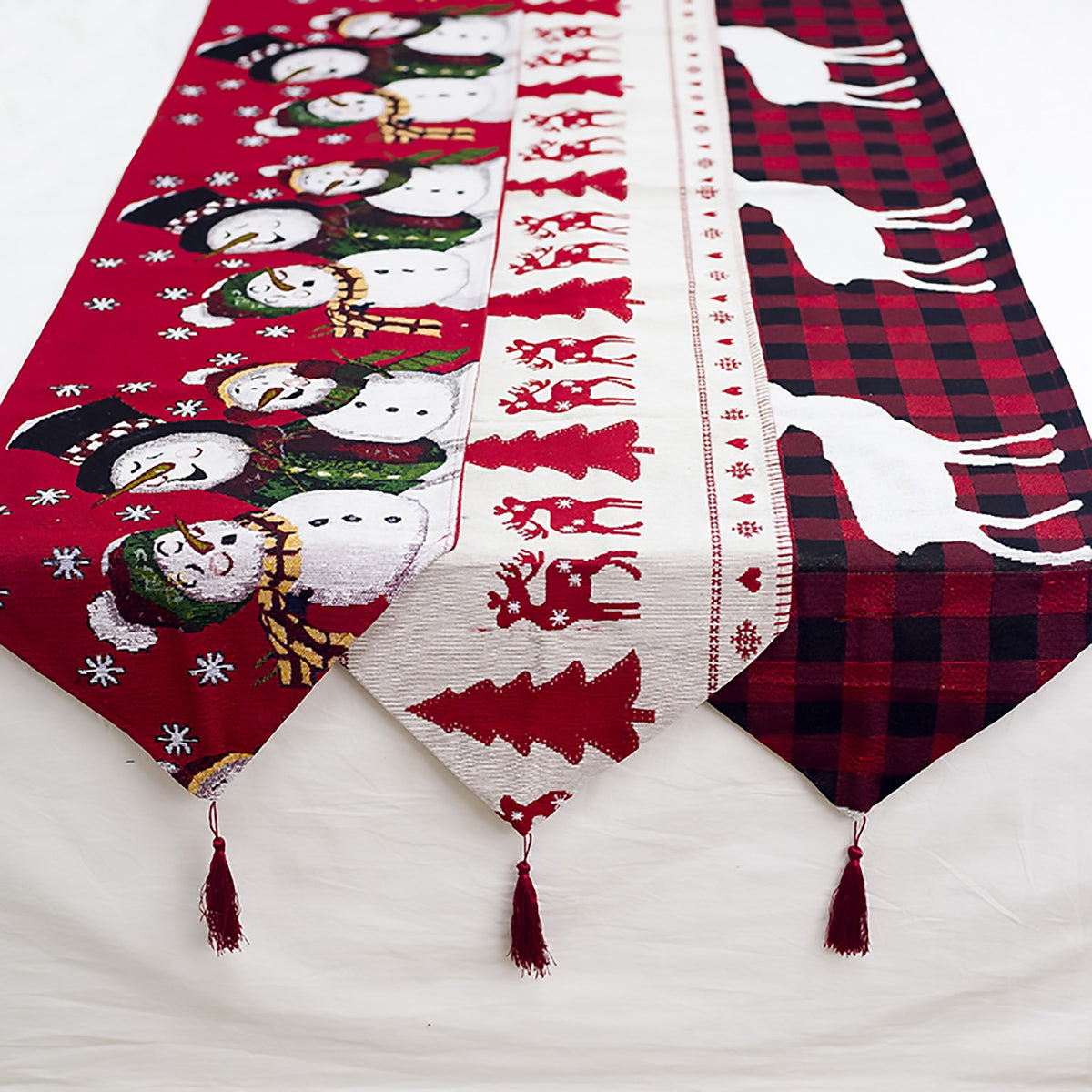 Embroidered Linen-Look Table Runner — product view 3