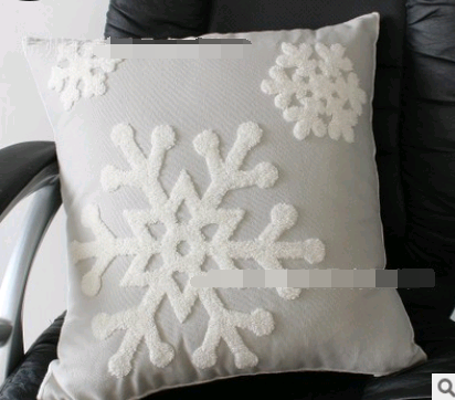 Embroidered Snowflake Pillow Cover — product view 6