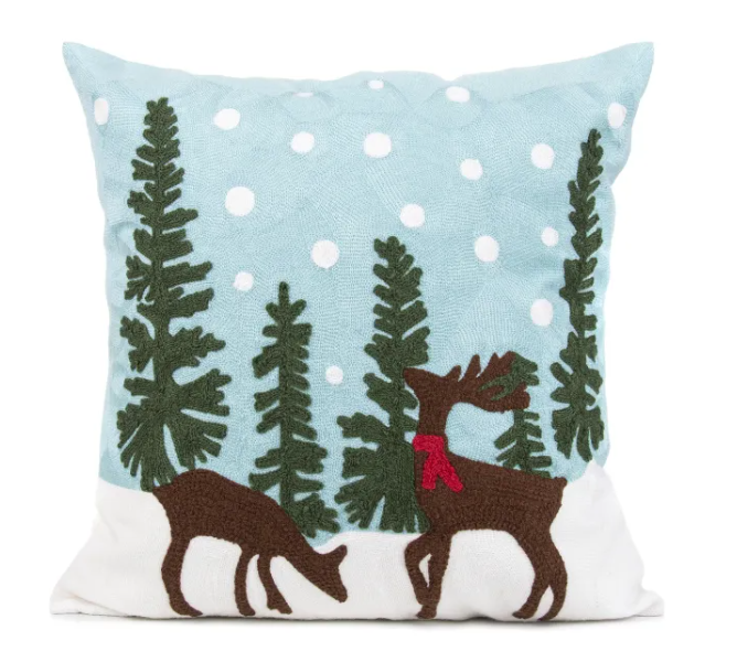 Embroidered Christmas Night Pillow Cover — product view 20