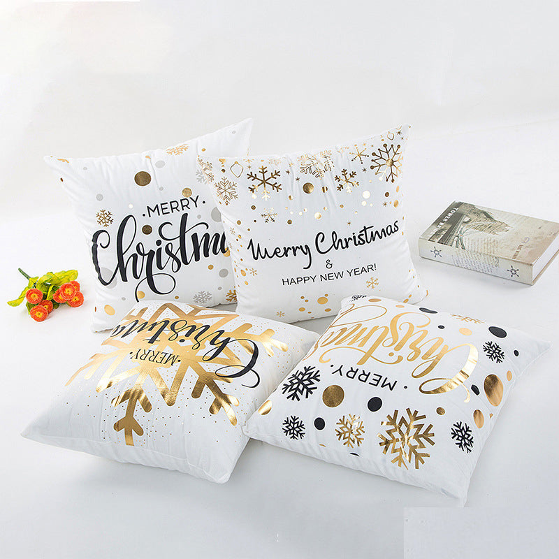 Golden Glow Christmas Pillow Cover — product view 3