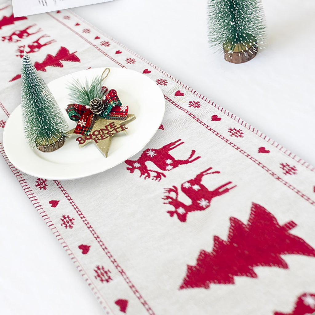 Embroidered Linen-Look Table Runner — product view 5