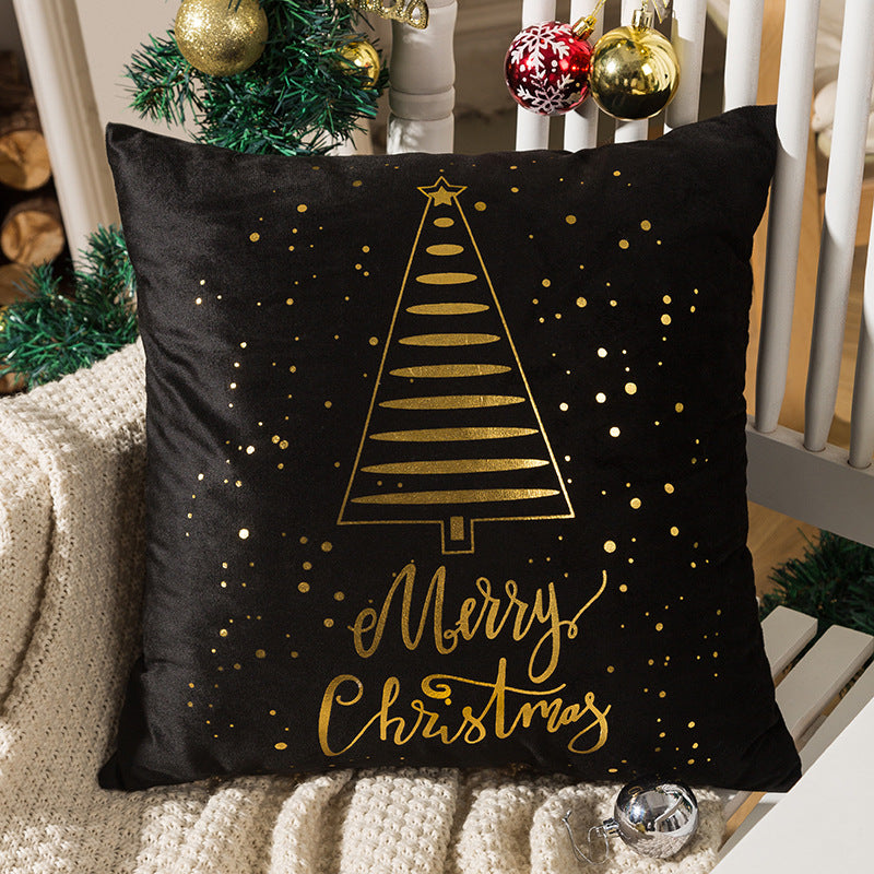 Nordic Gold-Letter Christmas Pillow Cover — product view 6