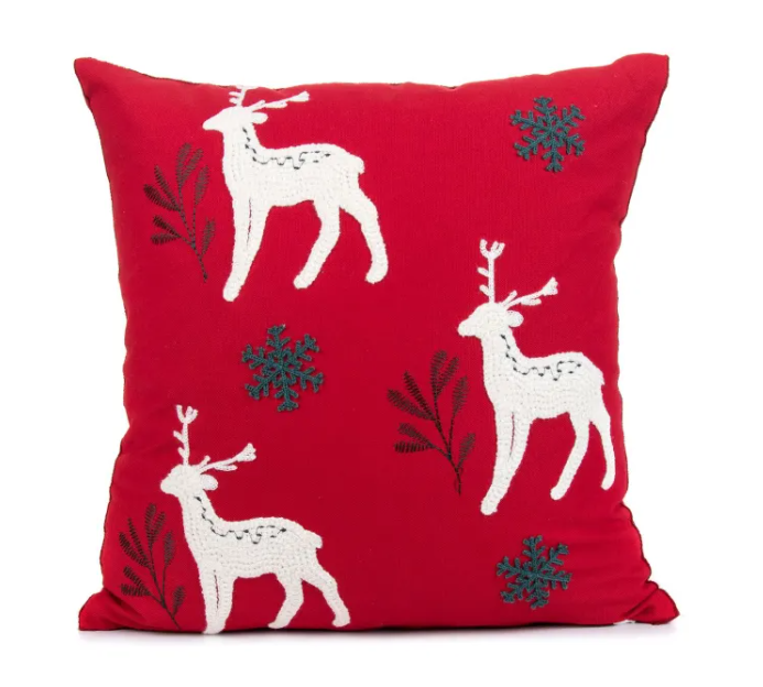 Embroidered Christmas Night Pillow Cover — product view 17