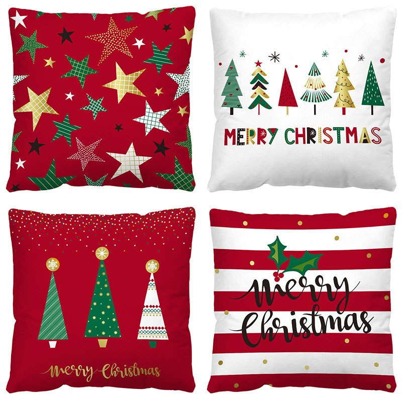 Festive Printed Christmas Pillow Cover — product view 5