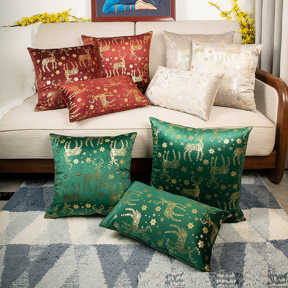 Gilded Velvet Christmas Pillow Cover — product view 3