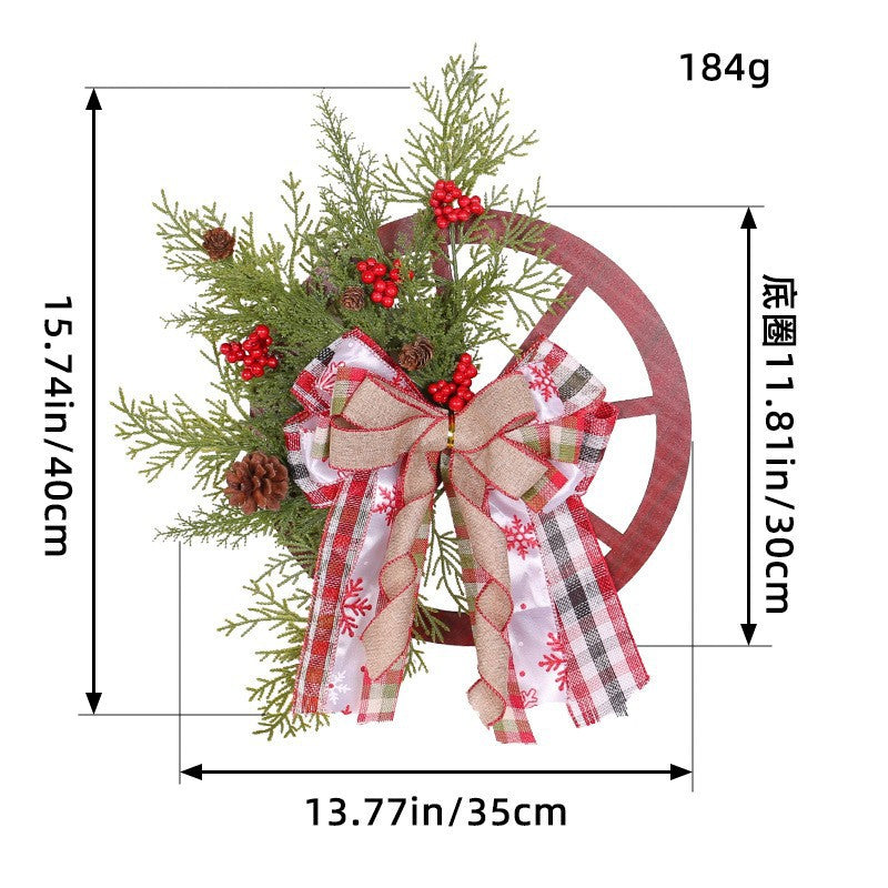 Rustic Wood & Pinecone Christmas Wreath — product view 6