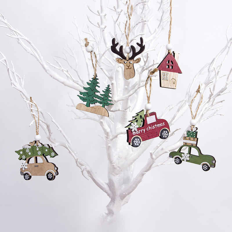 Wooden Reindeer Christmas Ornament — product view 7