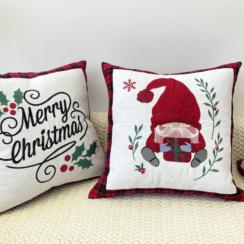 Embroidered Winter Pillow Cover — product view 6