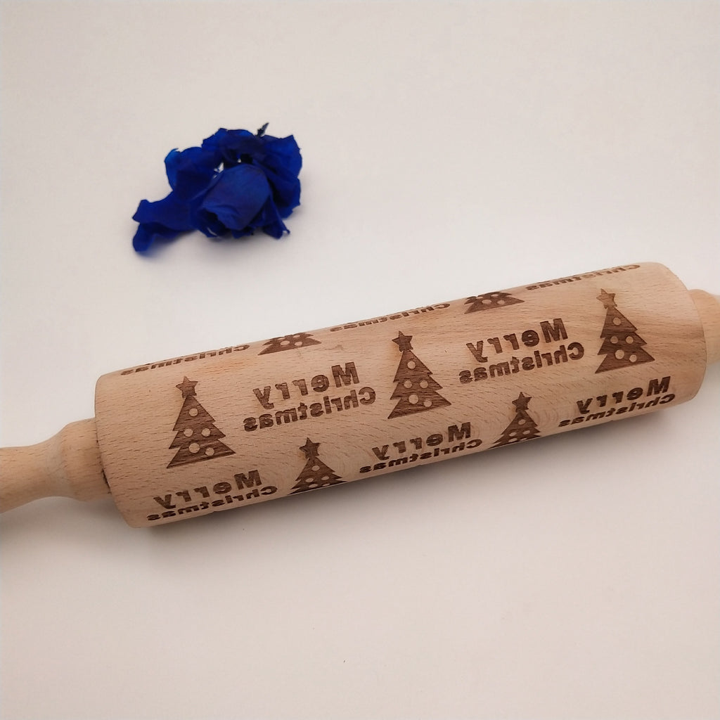 Engraved Christmas Rolling Pin — product view 20