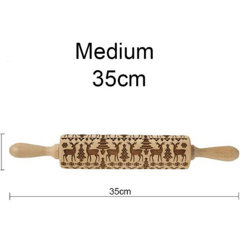 Engraved Christmas Rolling Pin — product view 13
