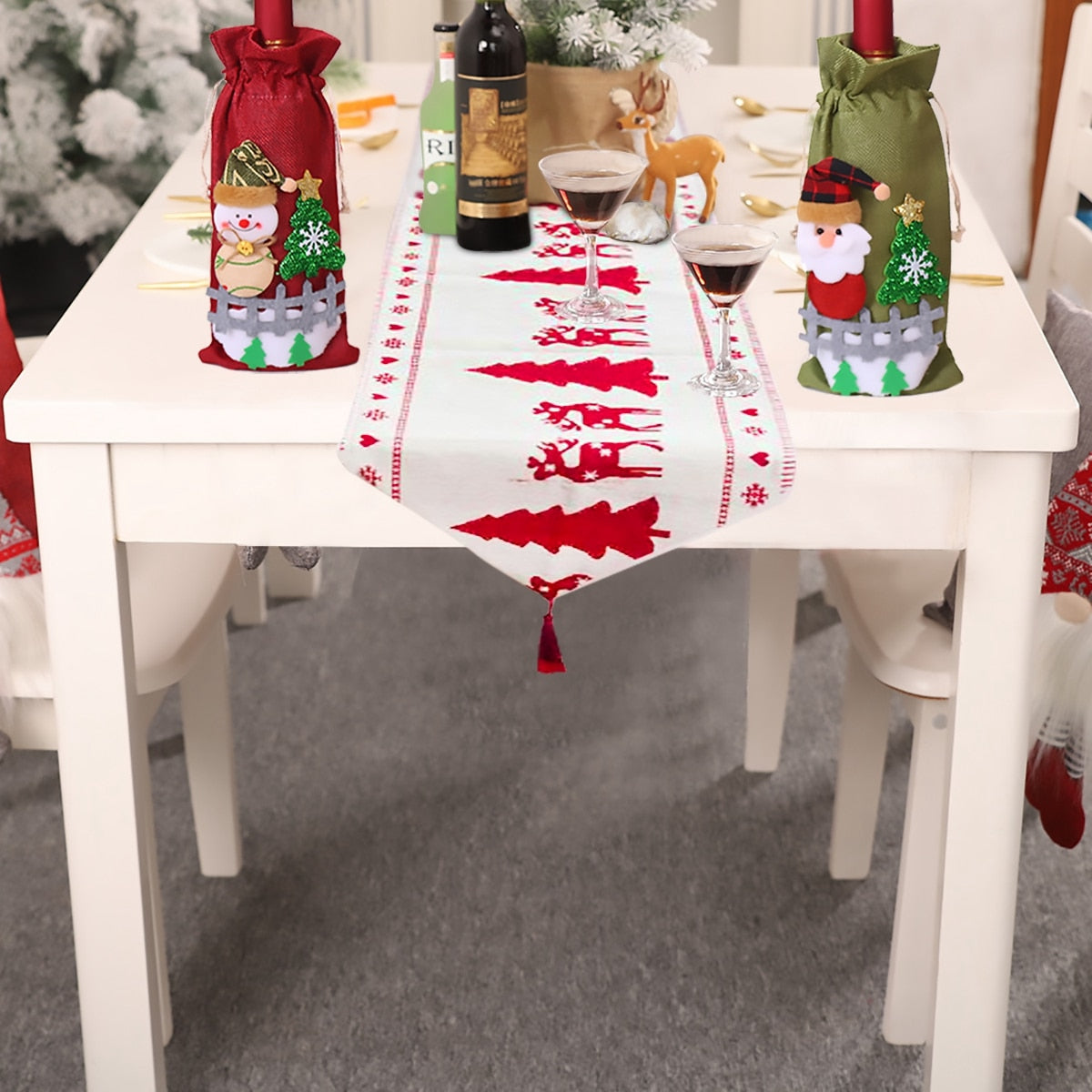 Embroidered Linen-Look Table Runner — product view 10