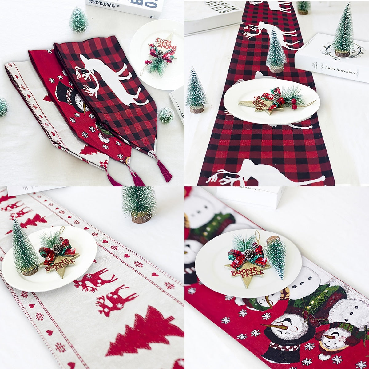 Embroidered Linen-Look Table Runner — product view 6