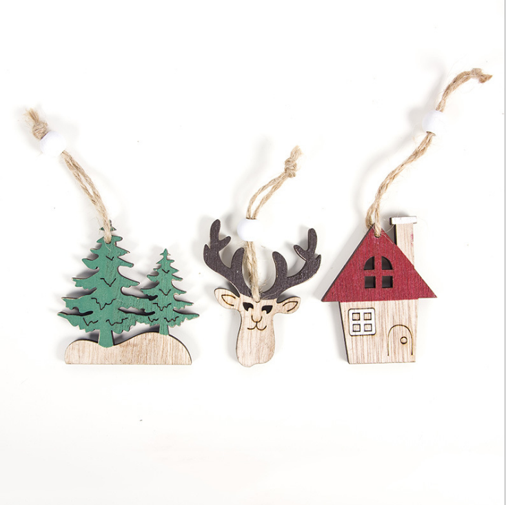Wooden Reindeer Christmas Ornament — product view 4